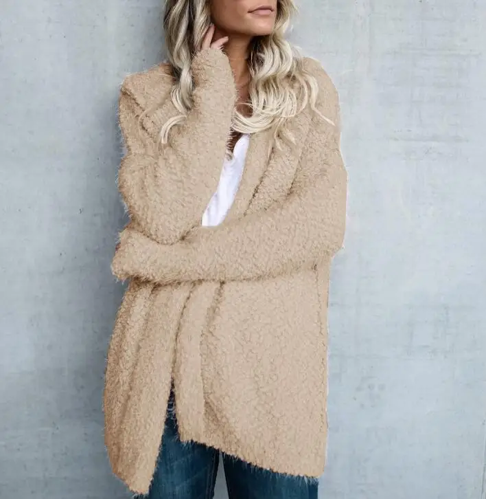

Autumn Winter Fashion Women Thicker loose hooded Long knitting Cardigan sweater Womens Cardigan Female open stitch 3xl 4xl 5xl