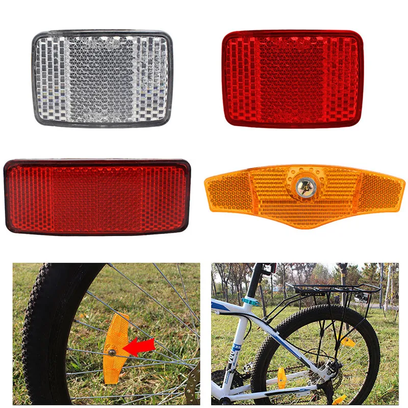 Bicycle Handlebar Wheel Spoke Reflector Kit Reflective Front Rear