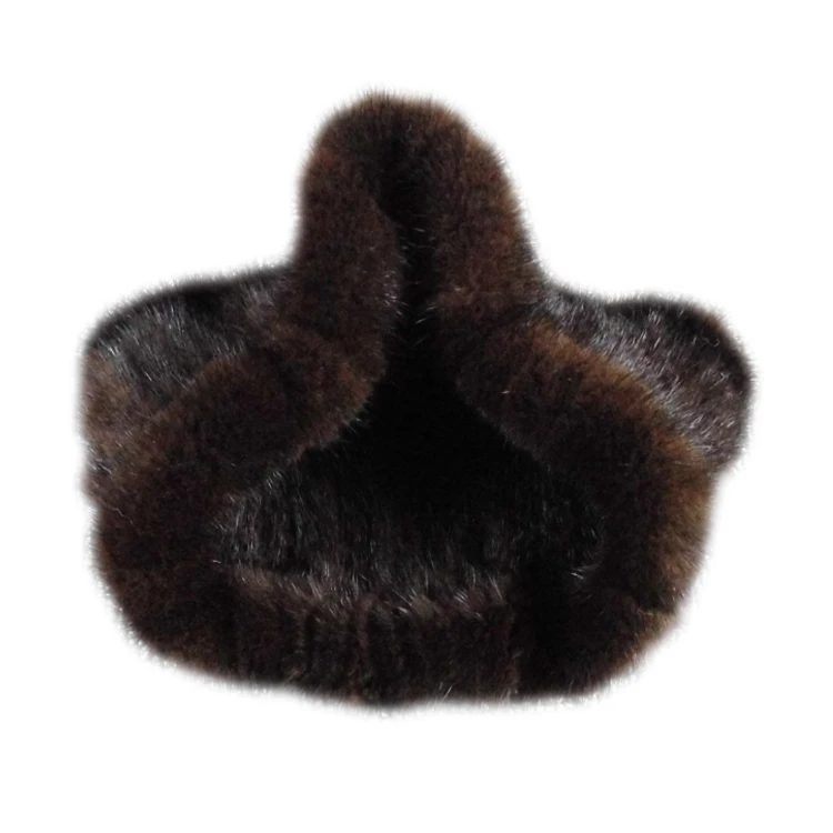

2017 Fashion Women Headbands Fur Scarf High Quality Handmade Winter wrap Knitted Mink Fur Scarves Women Headband Free Shipping