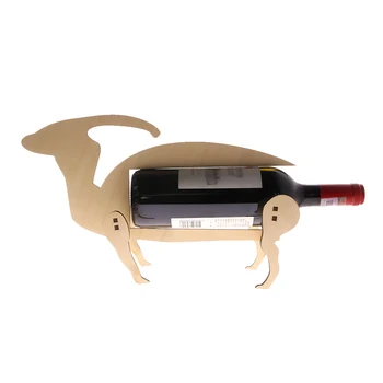 

Creative Dinosaur Wine Rack Parasaur Wine Bottle Holder Wooden Parasaurolophus Modern Wine Storage Home Decor