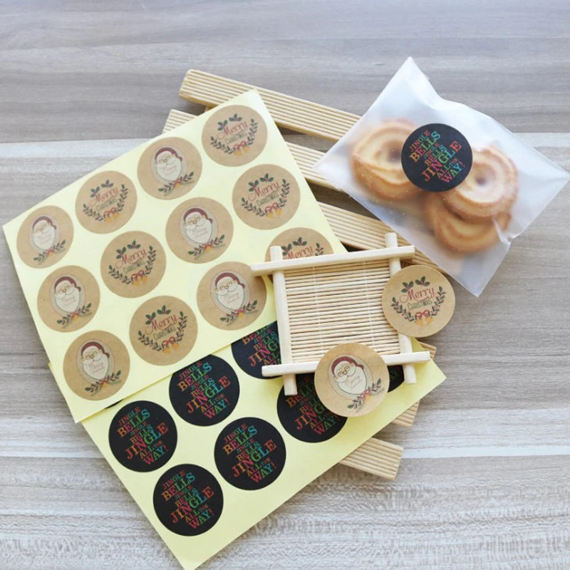 

120 Pcs/set New Hot sale Merry Christmas Stickers Santa Claus Sealing sticker for party gift Decor