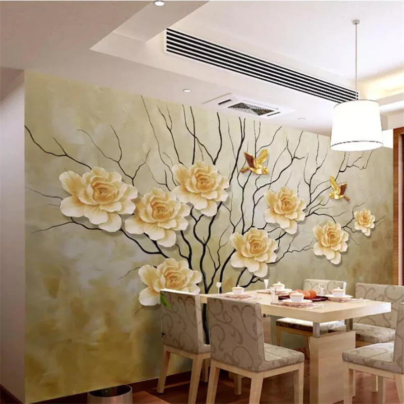 

wellyu Custom wallpaper 3d photo murals new Chinese hand-painted tree TV background papel de parede 3d wall papers home decor