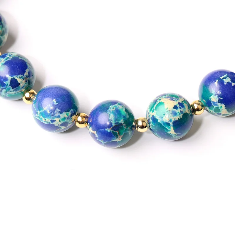 Натуральный Синий Зеленый Натуральный камень браслеты для женщин Многоцветный нерегулярный Кристалл друзы браслет морской осадочный браслет