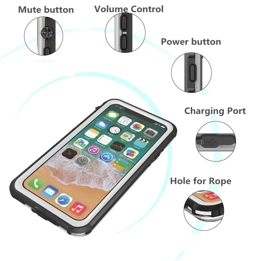 for iphone X waterproof case (28)