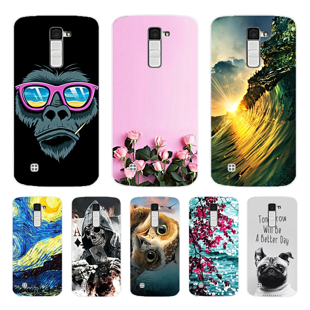 Чехлы для LG K10 2016 чехол 3D единорог Панда Сова Силиконовый ТПУ LTE K420N K430 K430DS Coque Etui