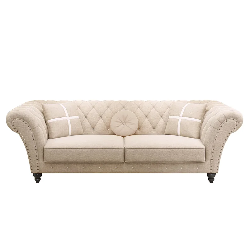 china 2017 latest design 7 seater 3 2 1 1 sofa livingroom Furniture post modern new classical Soft genuine fabric sofa set W38FA