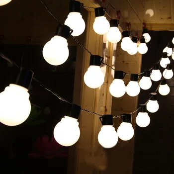 5Cm Grote Bal Led String Light Fairy Garland Outdoor Led Kerst Led String Light 110V 220V Bruiloft garland Decor D