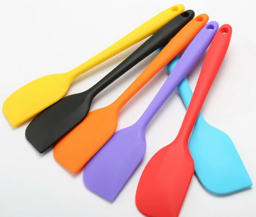 by dhl 200pcs Kitchen Silicone Cake Spatula Mixing Batter Scraper Brush