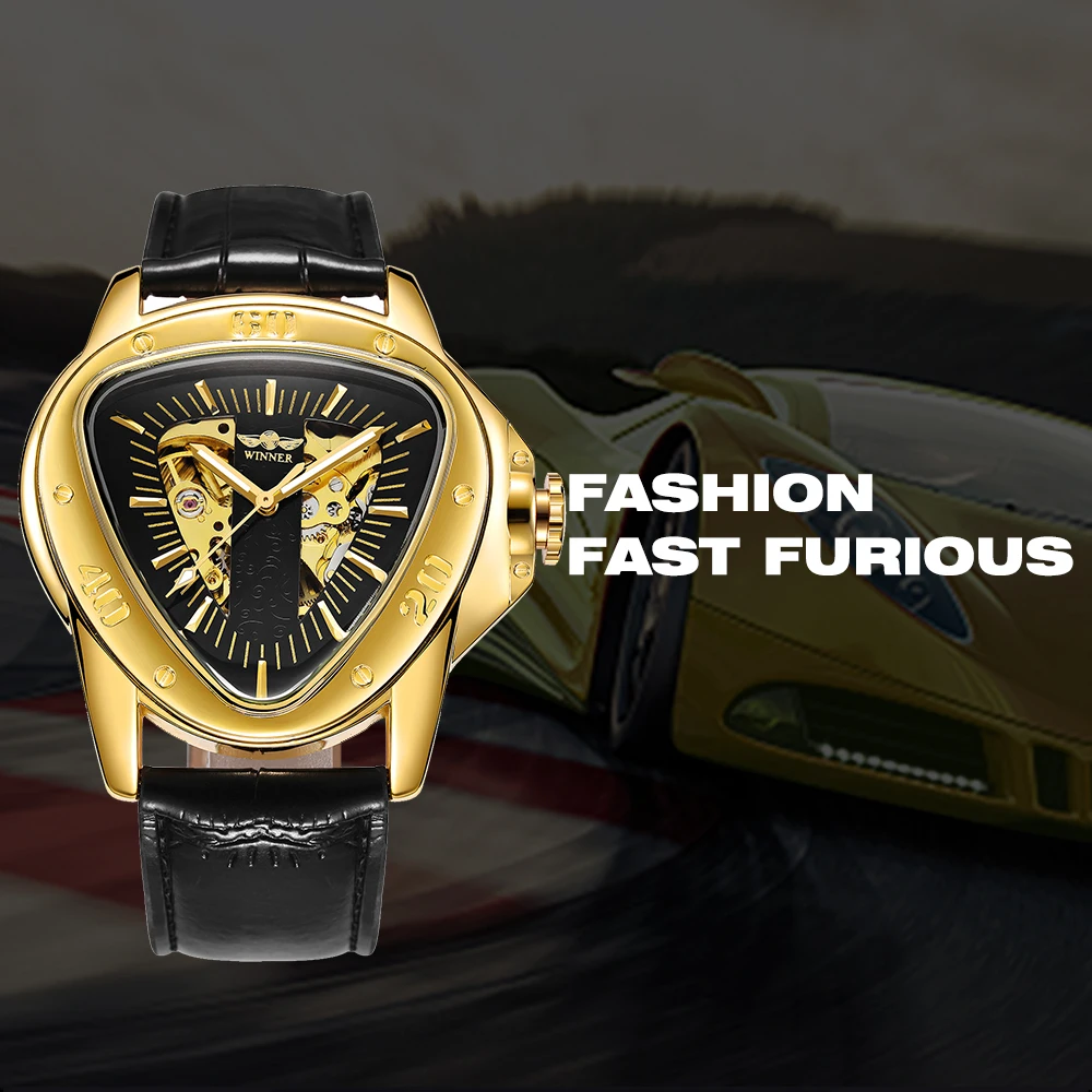 الفائز التلقائي الميكانيكية الرجال ووتش سباق الرياضة تصميم مثلث الهيكل العظمي ساعة اليد أعلى العلامة التجارية الفاخرة الذهبي الأسود + هدية ... الفائز التلقائي الميكانيكية الرجال ووتش سباق الرياضة تصميم مثلث الهيكل العظمي ساعة اليد أعلى العلامة التجارية الفاخرة الذهبي الأسود + هدية ...