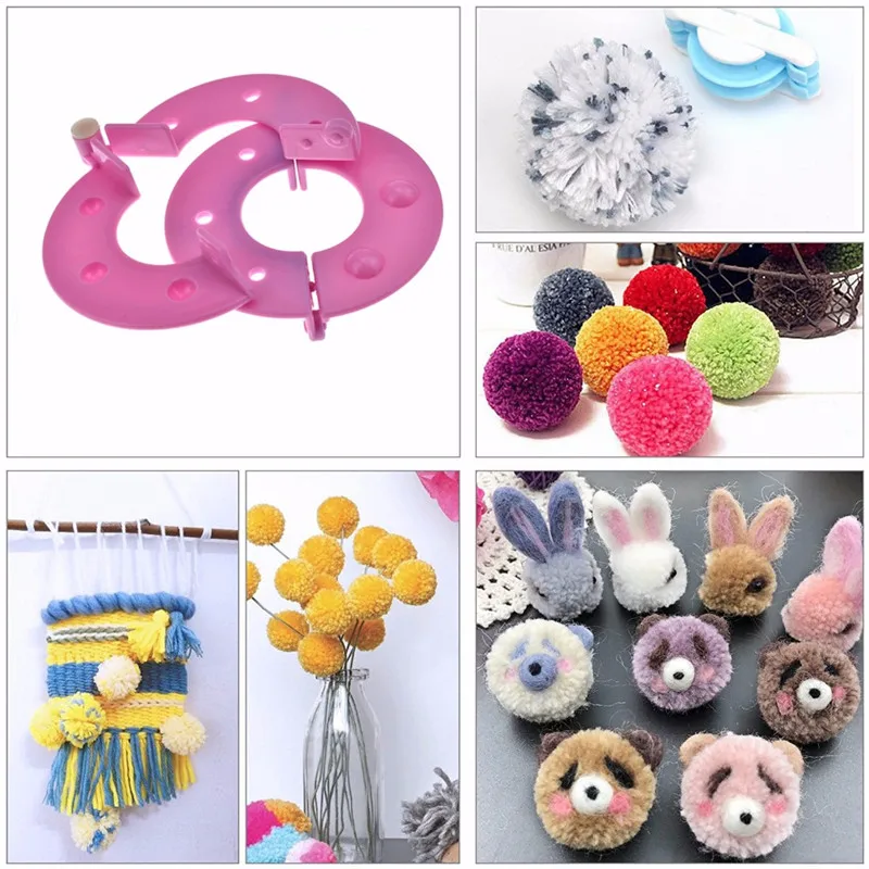 4 Size Long Knitting Knitter Looms Weaving Set 4 Sizes Pom-Pom Makers Set For Fluff Ball DIY Craft for Scarf Shawl Blanket Hat  (9)