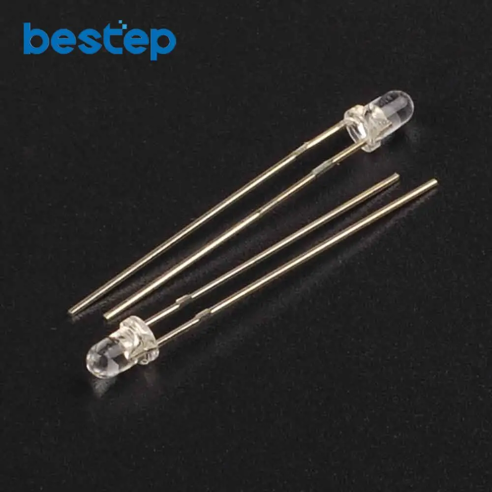 

10PCS LED 3mm 940nm IR Infrared Emitting Diode Round Tube Light Lamp Water Clear Emitter Emission