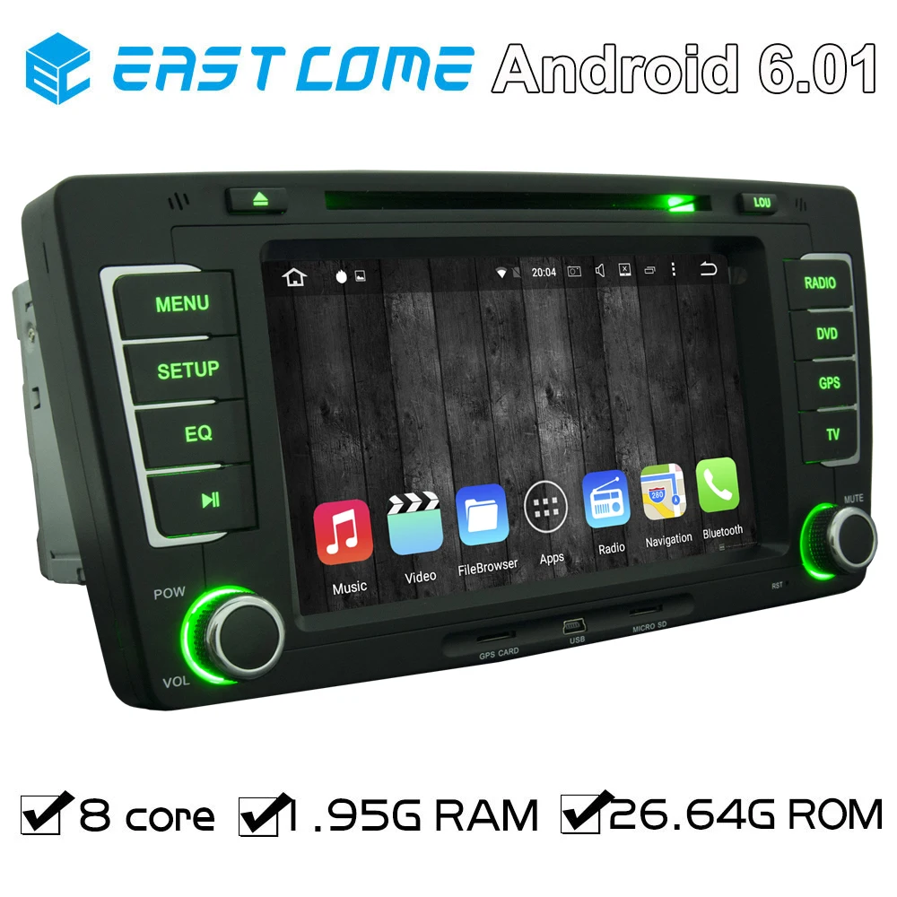 Автомобильный DVD-плеер 7 дюймов Восьмиядерный 2 Din Android 6 01 для SKODA OCTAVIA 2012 2013 YETI с