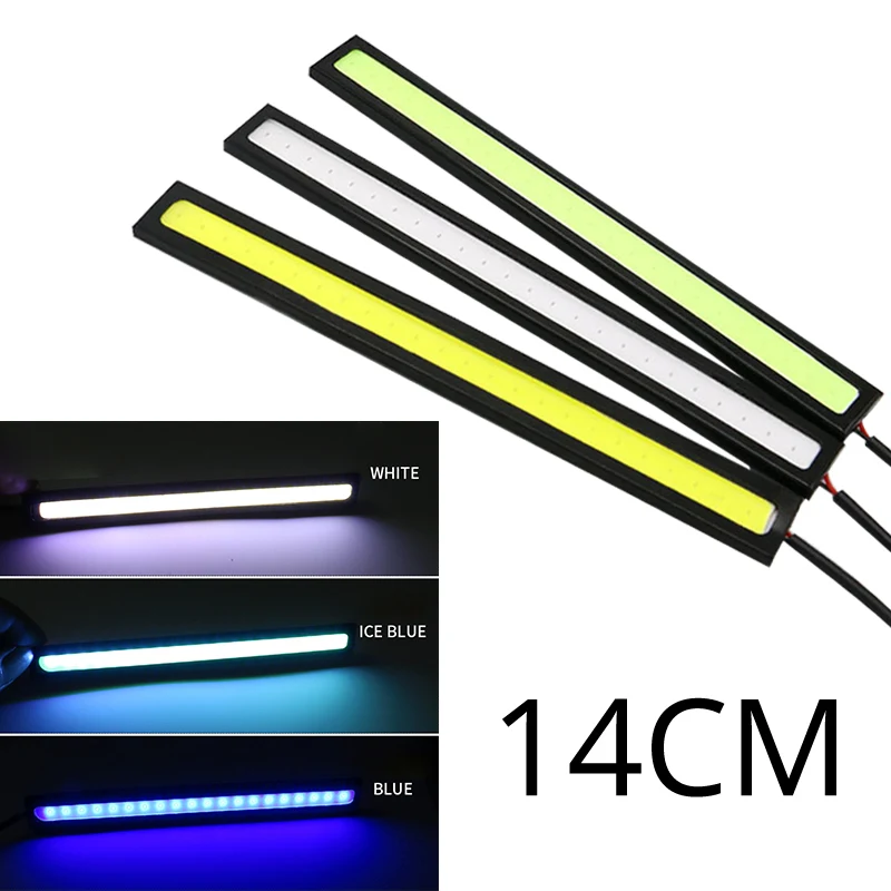 

1x 14cm Waterproof Ultra-thin Car COB LED Strip Car Daytime Running Light LED DIY DRL Car Fog Lights Day Running Light Strip
