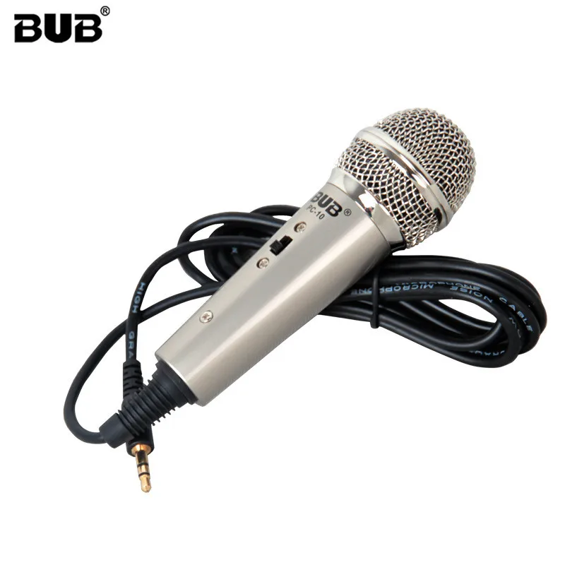 

BUB PC-10 5.1 Channel Computer Laptop Microphone with Holder Karaoke Recording Chatting Microphone Plug and Play Mic