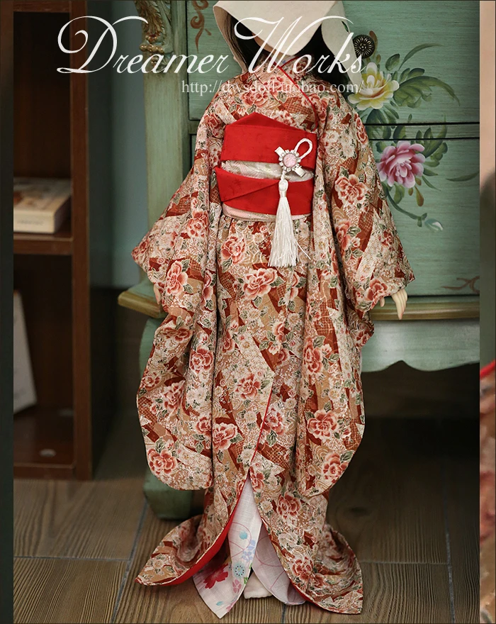 

1/4 1/3 scale BJD doll clothing Japanese kimono for BJD/SD EID Women accessory.Not included doll,shoes,wig and other 17C3356