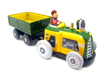 

rare collection iron toys Tin toy for child transport tractor Model