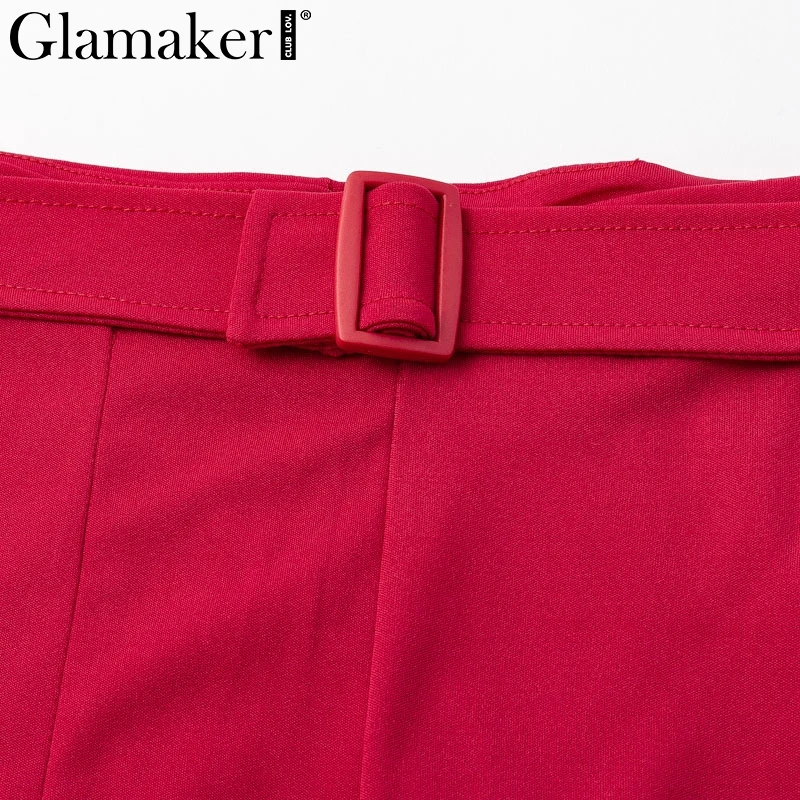 Женский комбинезон на тонких бретельках Glamaker красный пляжный костюм двойка с