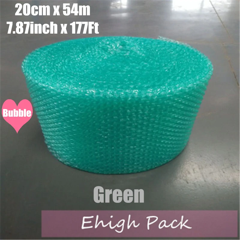 Image 0.2*54m Green Heart shape Air Bubble Roll Party Favors And Gifts Packing Foam Roll Wedding Decoration Emballage Bulle Warp