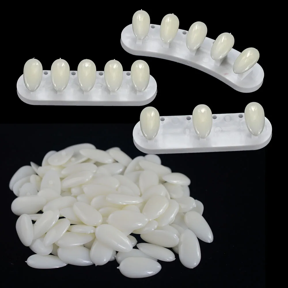 

100pcs Oval False Tips+3pcs Practice Removable Nail Training Holder Nails Art Tips Colors Charm Salon Trainer TR231