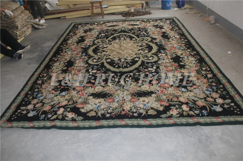 

Free shipping 10'x14' RICE CROSS STITCHED needlepoint rugs 100% New Zealand handmade carpet hand knotted area carpet rugs