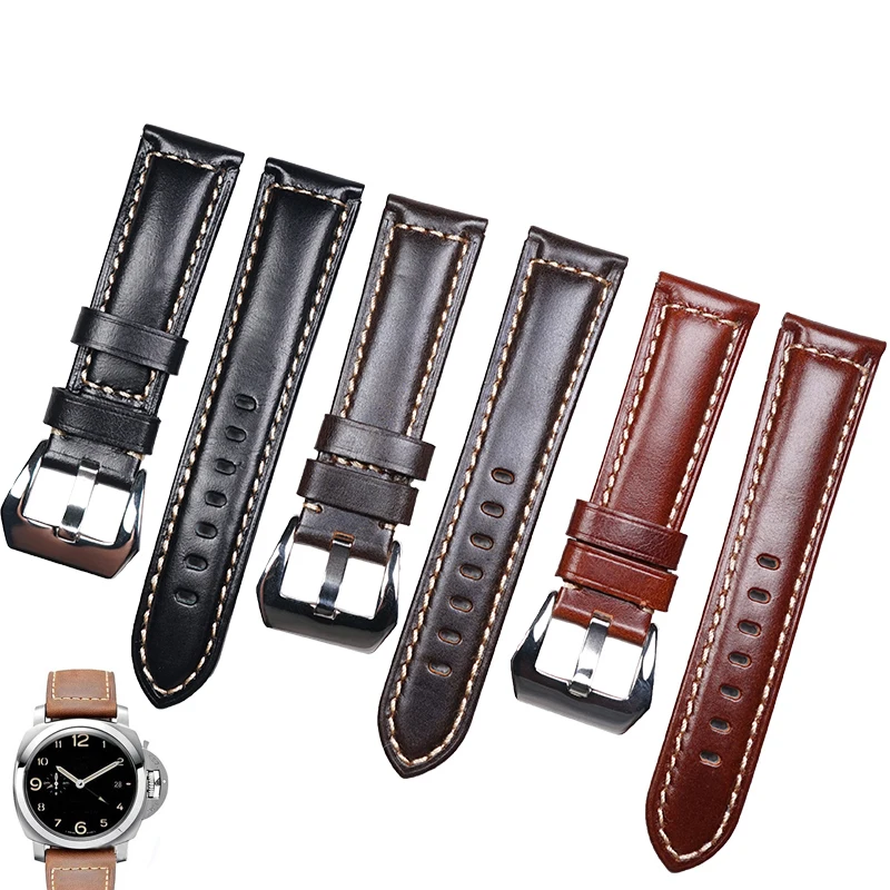 Ремешок для часов 20 мм 22 24 26 винтажный ремешок из коровьей кожи Panerai Fossil|Ремешки
