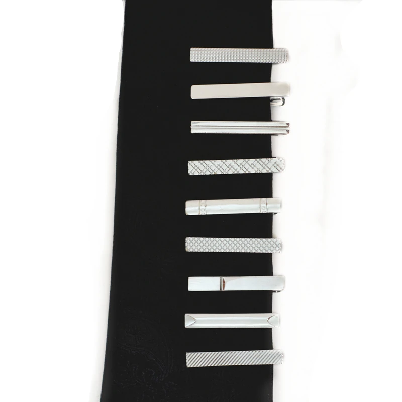 Long 4 CM 10 model High quality retail short Silver Men Metal Necktie