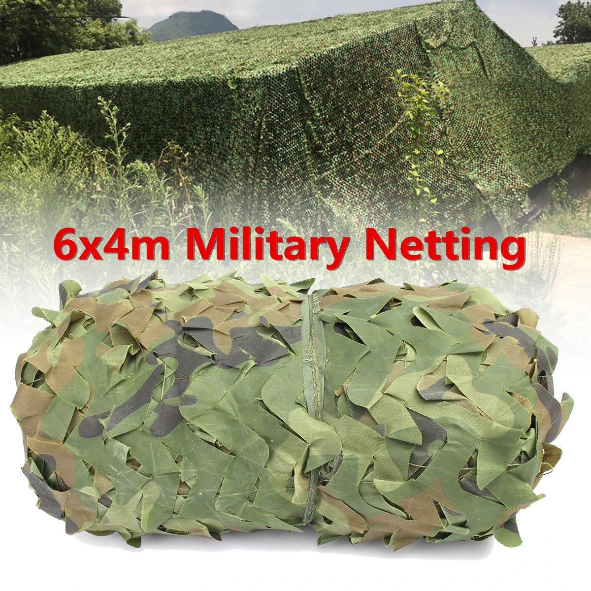 6X4 متر في الهواء الطلق الصحراء تمويه بنمط التشجير المعاوضة العسكرية الجيش كامو الصيد مخيم شبكة تغطية الشمس المأوى