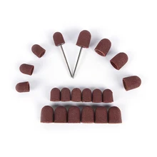 1 Набор резиновых оправок для маникюра и педикюра+ электрическая дрель для ногтей, полировка шлифовальных полос, блокировочные колпачки