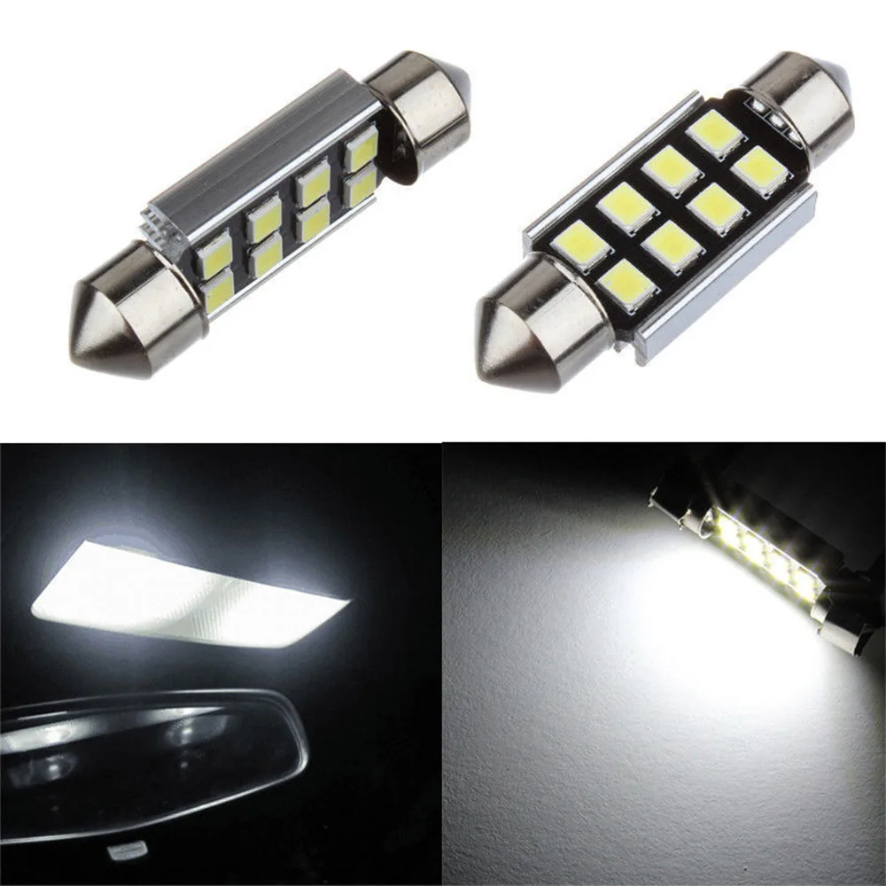 Hot 10pcs White 2835 8SMD LED Light 31MM 36MM 39MM 41MM Auto Led Bulbs Reading Lamp License Plate Instrument |