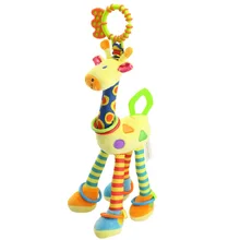 ASSOT 37 см плюшевый Детский развивающий мягкий Жираф Животные колокольчики ручки игрушки Горячая с Детская Игрушка-прорезыватель