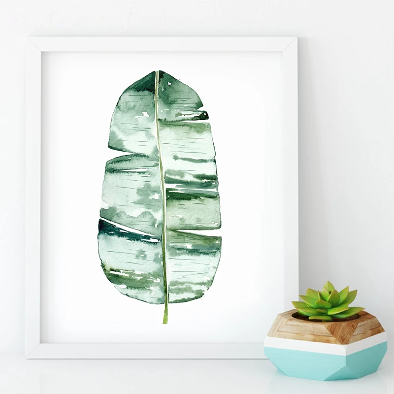 Banana Leaf Canvas Print Tropical Decor Nature Wall Art Picture