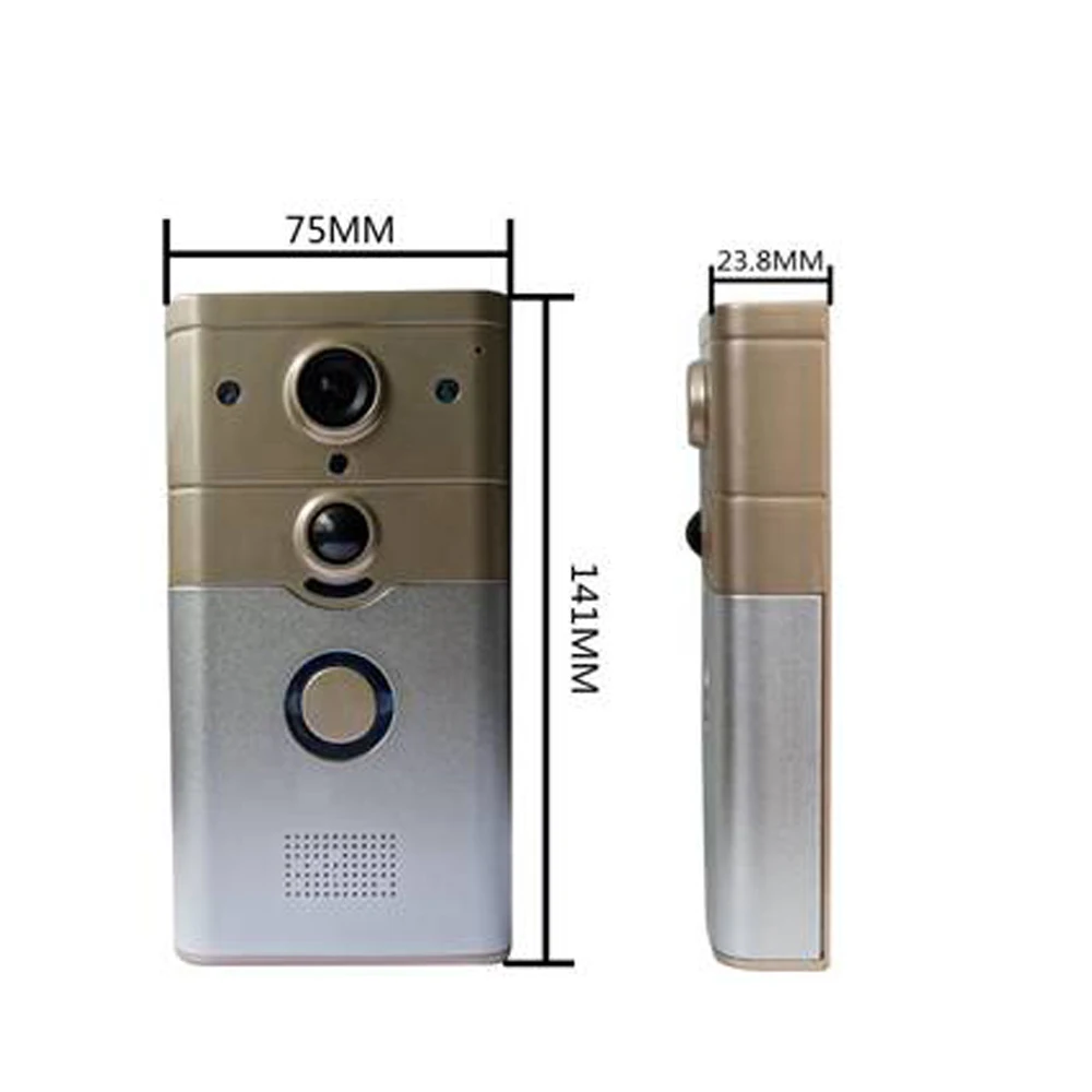 720P беспроводная Wi-Fi камера видеодомофон инфракрасный детектор датчик трамбовочная сигнализация Функция Поддержка приложение управление Умный дверной Звонок