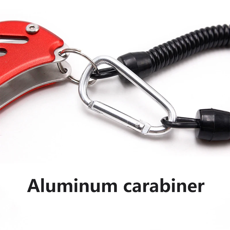 Fishing Pliers Multi-function Fish Grip Finger Type 304 Control Plier With Retention Rope Reel Handle Carabiner Fishing Tools