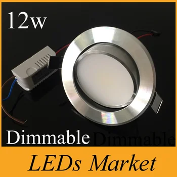 

New Arrvial 12W led Ceiling downlight dimmable LED Recessed lights lamp for home AC90-260v Warm/Cool White + Drivers UL CE
