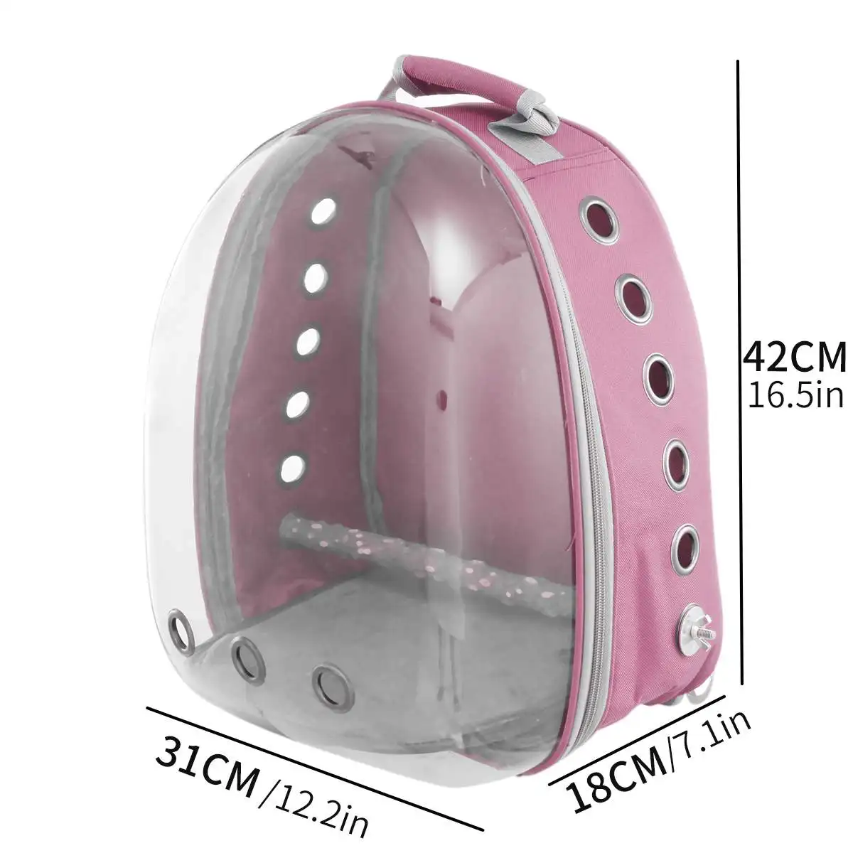 Pet Parrot Backpack Small Carrying Cage Outdoor Travel Comfortable Breathable Extensible Carrier Backbag Space Capsule