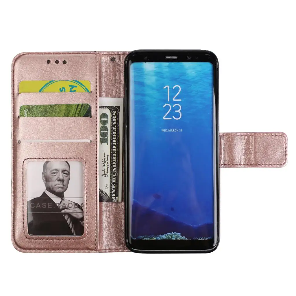 Флип чехол для Samsung Galaxy S8 S 8 цветочный телефона кожаный G950F SM G950FD G950D G950N мобильный
