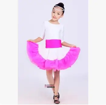 

Adult Child Latin dance costume sexy half sleeves latin dance dress for Adult children latin dance competition dresses S-4XL
