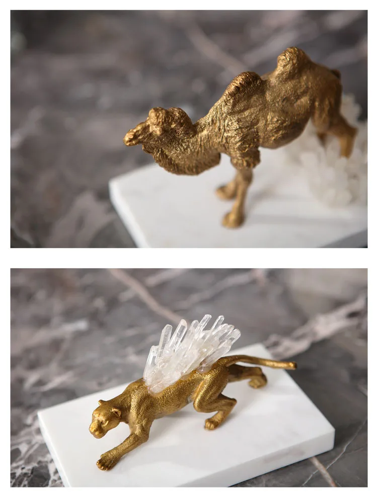 Selvagem luxuoso Camelo Renas Decoração Estatueta de
