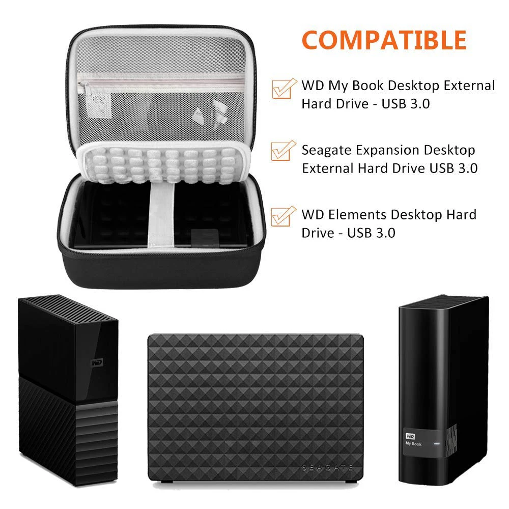 Чехол для Seagate расширения Western Digital WD My Book/Elements Desktop внешний жесткий диск USB 3 1 2 ТБ 4 5