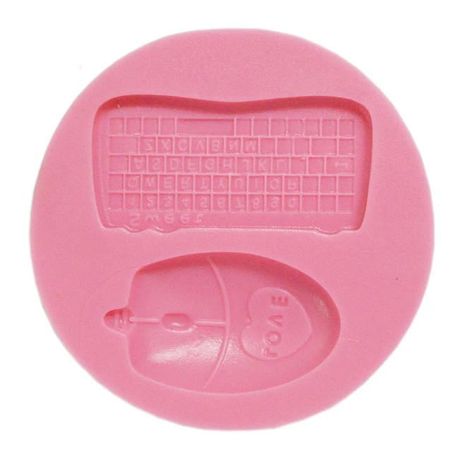 Luyou 2017 Új Diy Szilikon Penész Egér És Billentyűzet Alakú Fondant Süteménydekorációs Eszközök A Gumpaste Csokoládé Cukorkahoz Fm1291 - Image 2