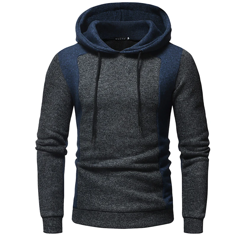 Hooides 2018 New Brand Men Hoodies & Sweatshirts Contrast Stitching Hood Tracksuit Sportswear