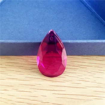 

40pcs K9 Glass Crystal Prisms Teardrop Pendants Chandeliers Parts Lustres Rose Lamp Lighting Hang Drops 38mm