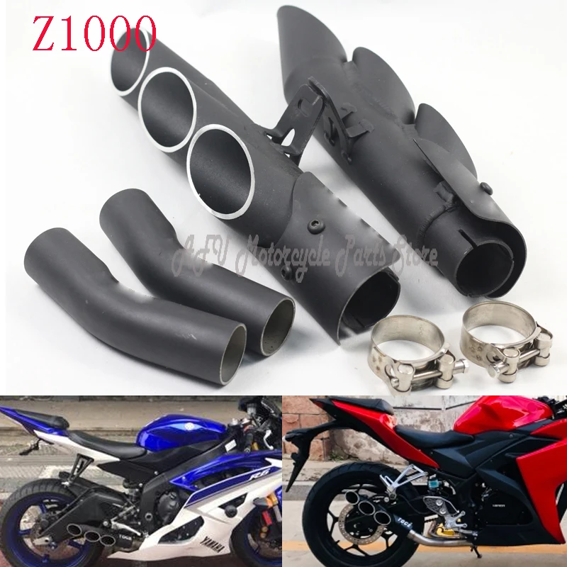

Z1000 Motorcycle Exhaust Muffler Pipe Slip on Full System TOCE With Link Middle Carbon Fiber Pipe For KAWASAKI Z1000