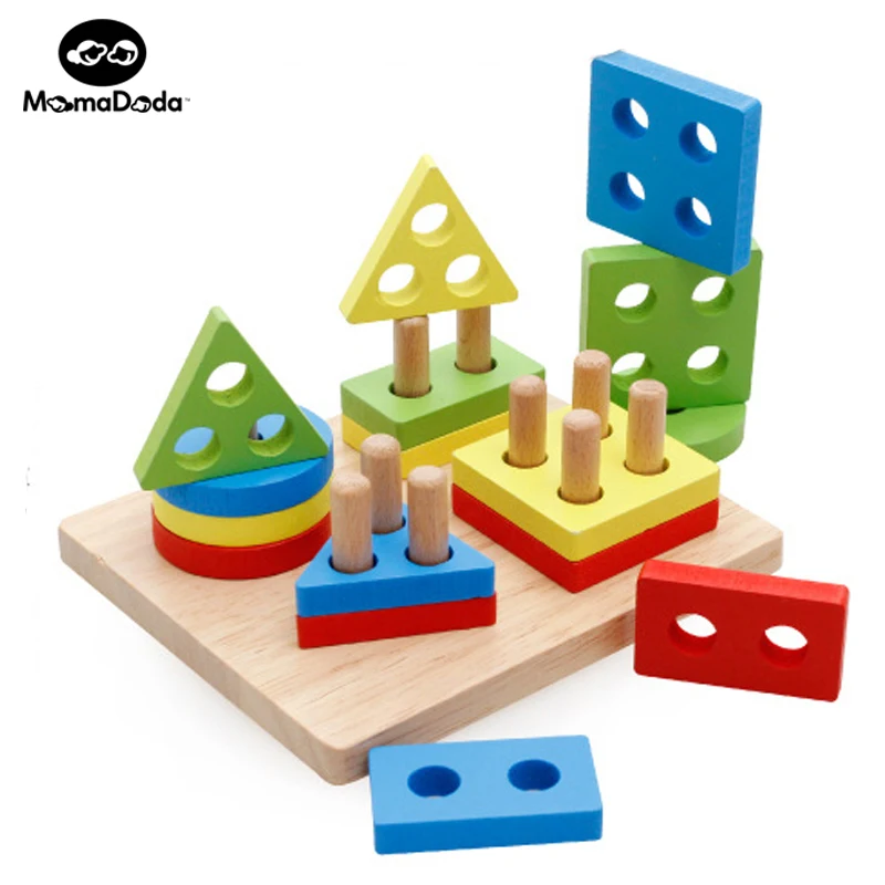 Wooden Montessori Math Geometry Shape Cognitive Building Block Toy For Kids Montessori Materials Baby Puzzle Educational Toys Wooden Montessori Math Geometry Shape Cognitive Building Block Toy For Kids Montessori Materials Baby Puzzle Educational Toys