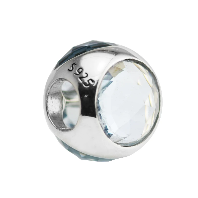 Подходит для браслетов Pandora с подвесками искусственные бусины голубым