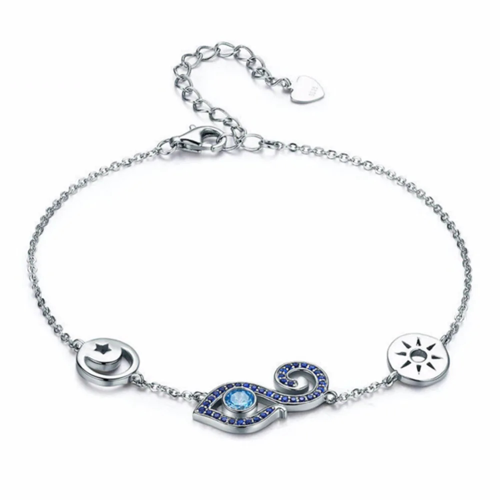

GEEZII Charm Bracelets & Bangles With Cubic Zirconia Silver Color For Woman Jewelry Gift