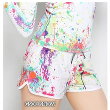 Gsou Snow high quality2018 летние женские пляжные шорты Плавки Женские цветные спортивные шорты с принтом кружевные шорты для дайвинга