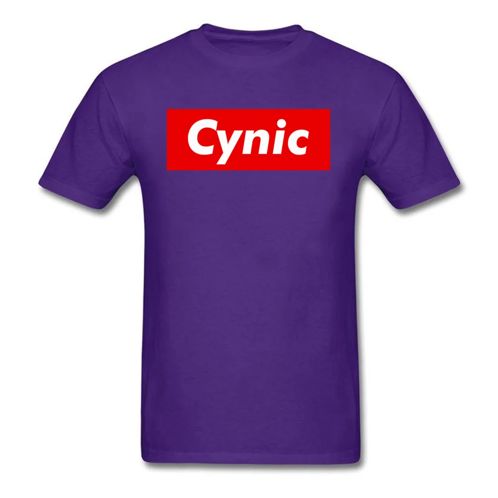 Cynic Box Design Pure Cotton Tops & Tees for Adult Printing T-Shirt Summer 2018 O-Neck Clothing Shirt Short Sleeve Cynic Box Design purple