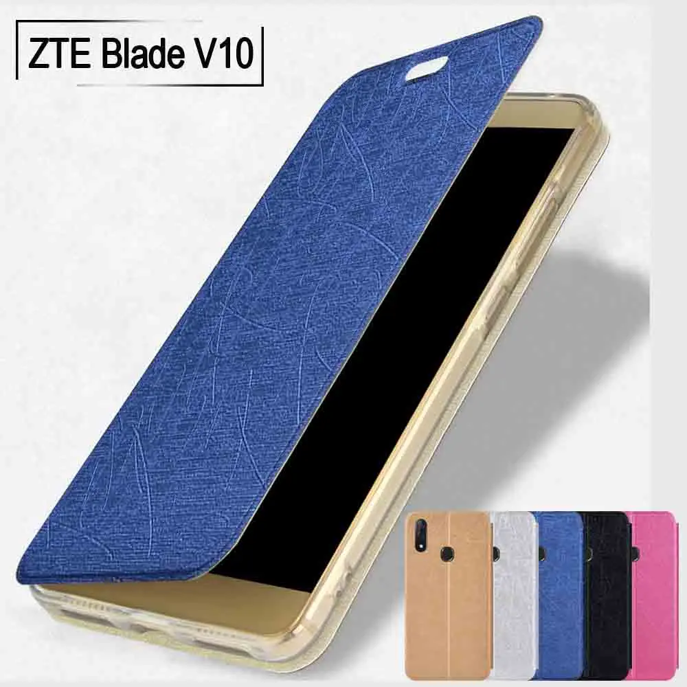 ZTE Blade V10 case flip stand slim leather case silicone back cover for Zte Blade V9 case fundas ZTE V8 cover ZTE V7 lite case