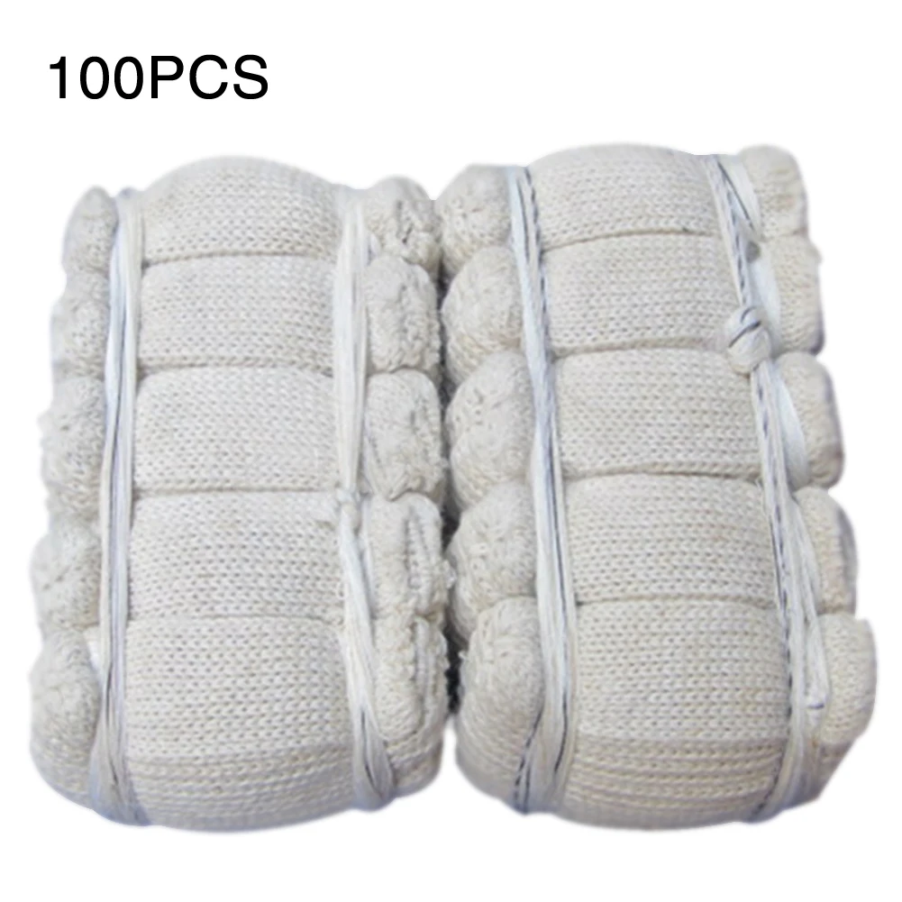 

100Pcs Work Labor Protection Tool Finger Sleeve Non Slip Home Use Cotton Blend Solid Portable Multifunction Outdoor Guards Caps